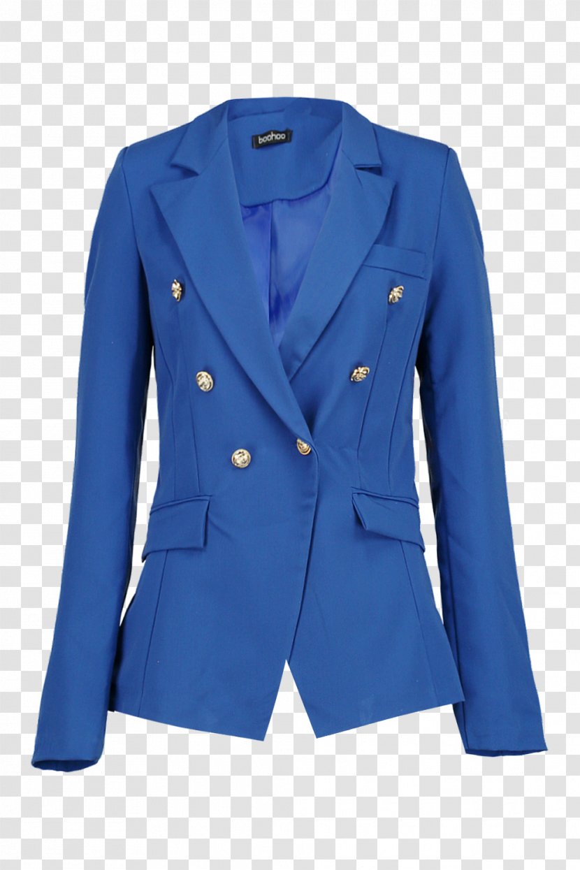 Blazer Boohoo.com Military Jacket Double-breasted - Overcoat - Blue Collar Worker Transparent PNG