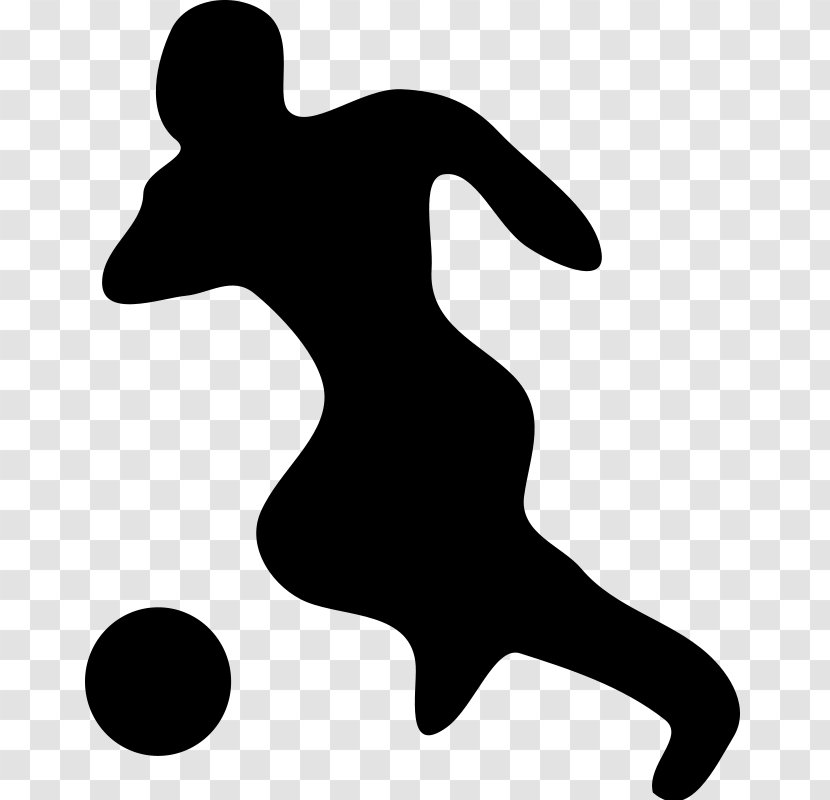 Football Player Silhouette Clip Art - Soccer Vector Transparent PNG