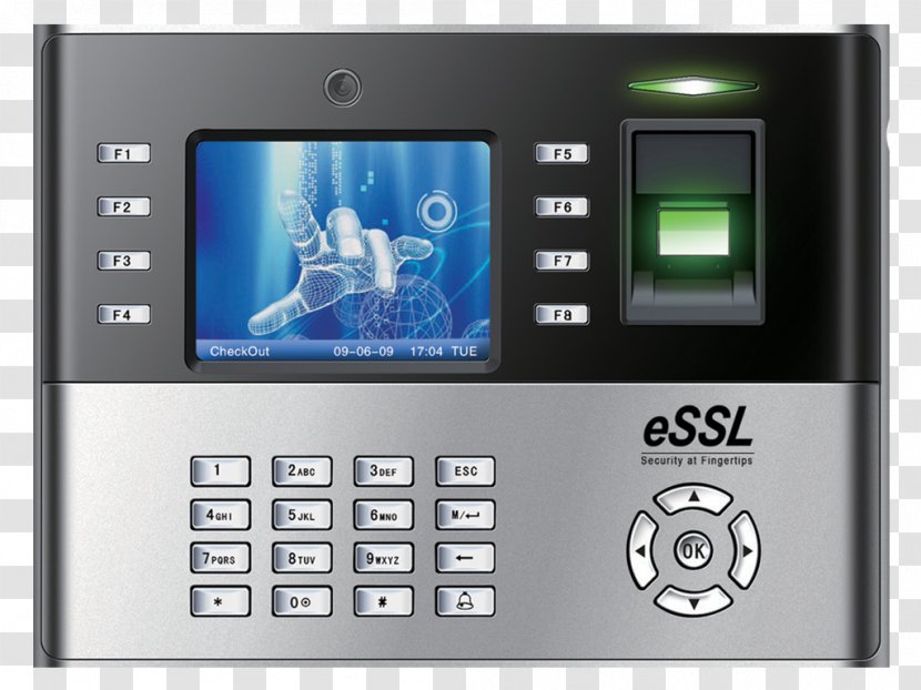 Time And Attendance Biometrics Access Control Biometric Device Fingerprint - Security Alarms Systems Transparent PNG