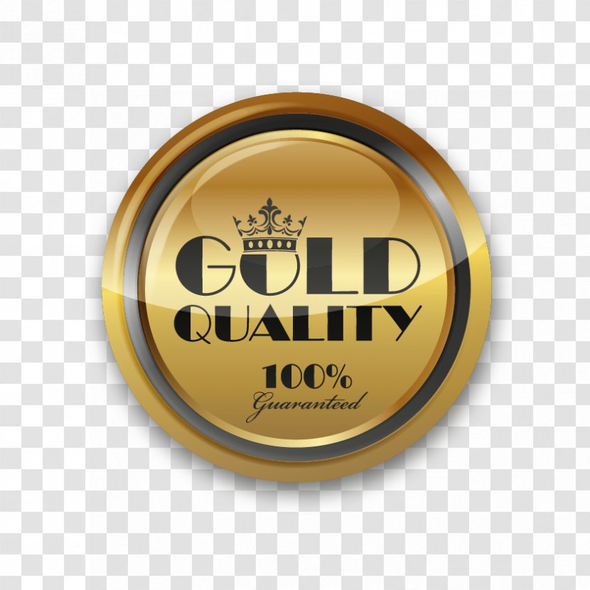 Crown Sticker - Label - Golden Round Stickers Transparent PNG