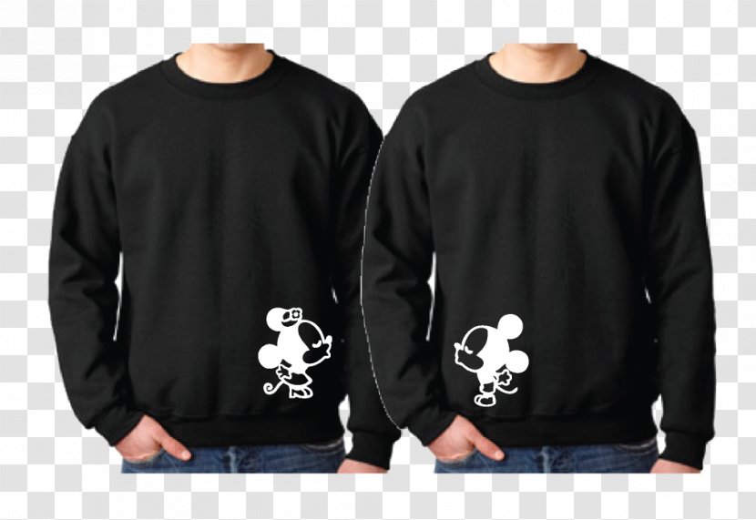 Mickey Mouse Minnie T-shirt Hoodie Disney Princess - Black Transparent PNG