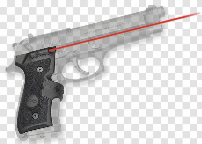 Beretta M9 Sight Firearm Crimson Trace 92 - Pistol - Handgun Transparent PNG
