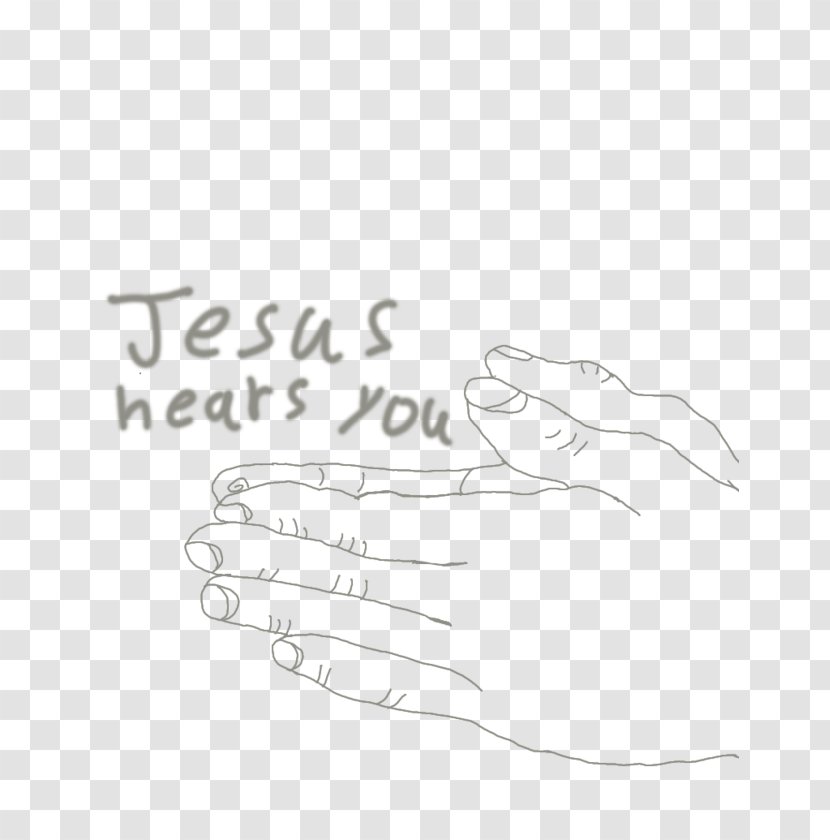 Thumb Prayer God Sketch - Cartoon Transparent PNG