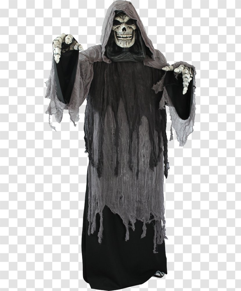 Death Robe Halloween Costume Cloak - Designer - Cartoon Grim Reaper Transparent PNG