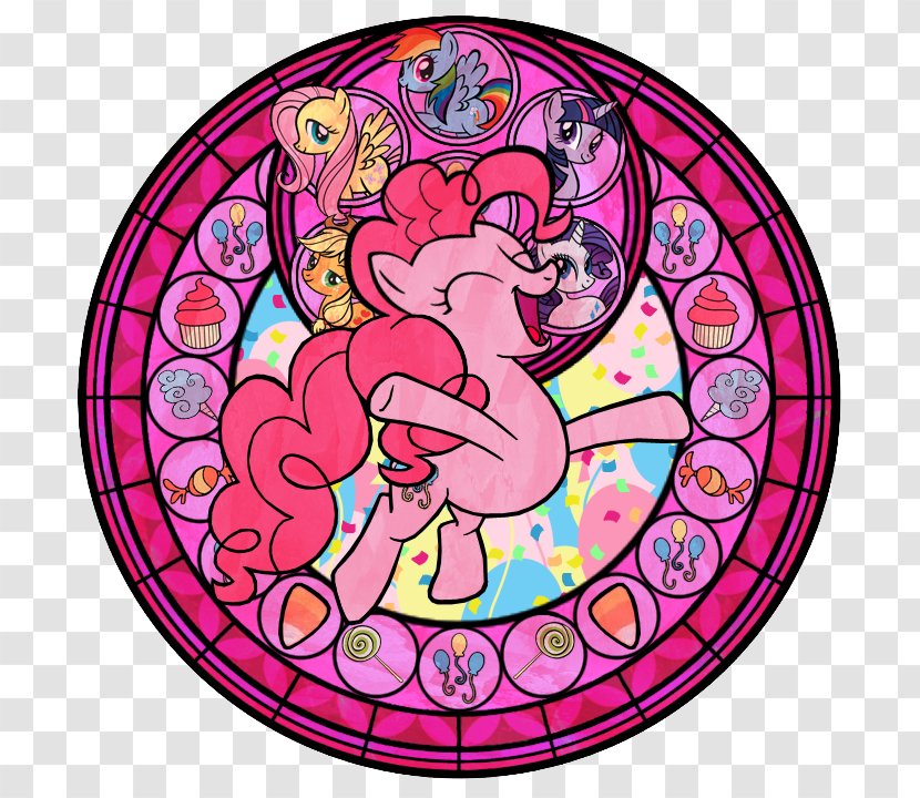 Twilight Sparkle Pinkie Pie Rainbow Dash Pony Applejack - Flower - Glass Stain Transparent PNG