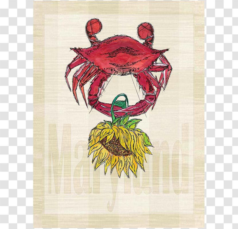 Mondo Deco Christmas Island Red Crab Art Black-eyed Susan - Silhouette Transparent PNG