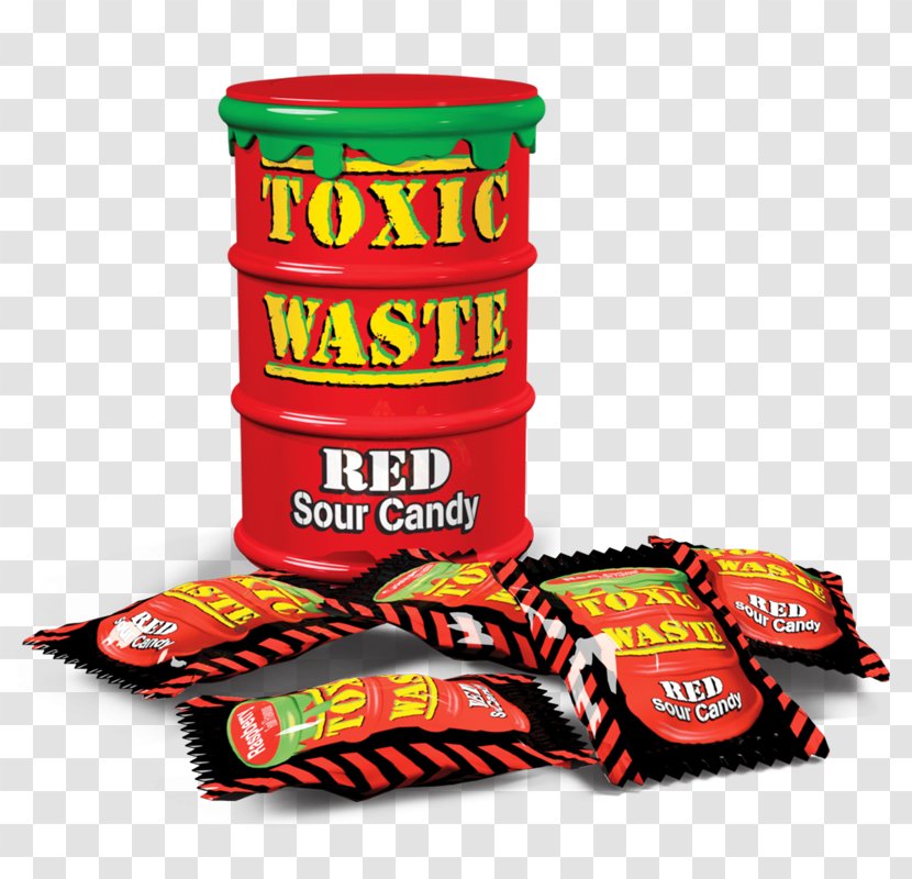 Toxic Waste Candy Sour Sanding Drum Flavor - Cranberry Red Transparent PNG