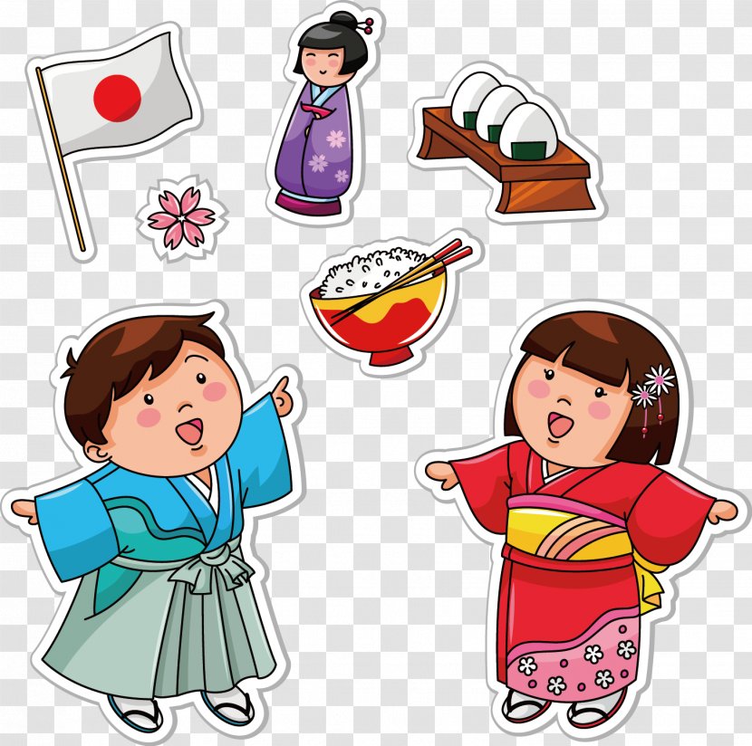 Japanese Cuisine Onigiri Sushi - Flower - Cartoon Children Transparent PNG