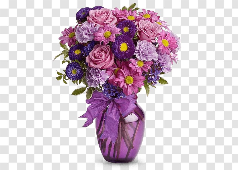 Birthday Flower Bouquet Delivery Floristry - Magenta - Blooming Dish Garden Transparent PNG