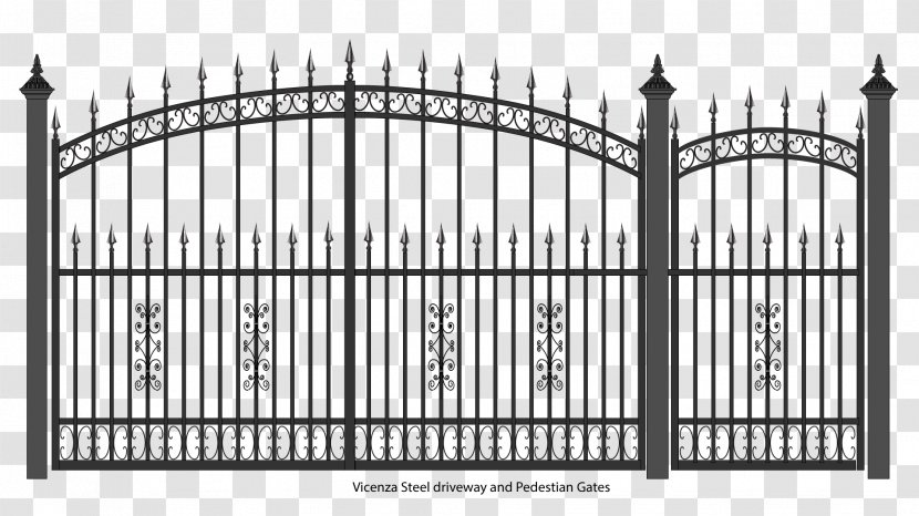 Gate Wrought Iron Fence Door - Structure Transparent PNG