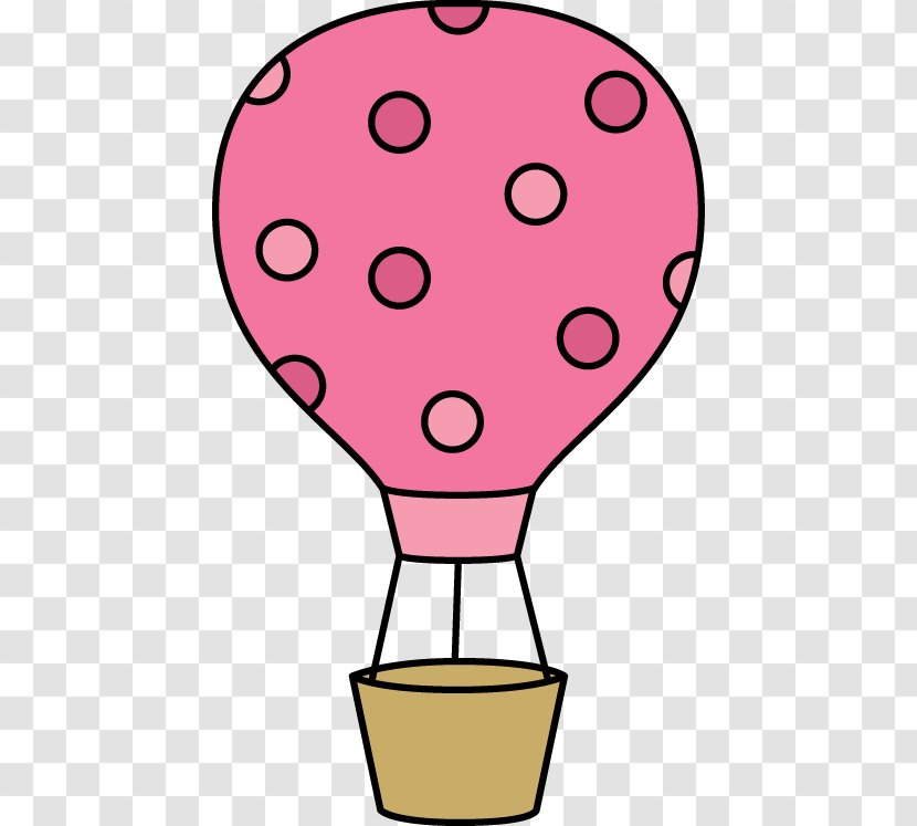 Hot Air Balloon Polka Dot Art - Arts - Pink Dots Transparent PNG