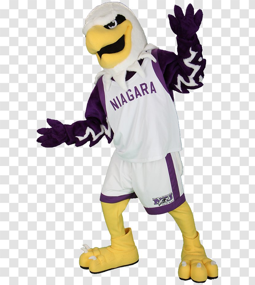 Niagara University Purple Eagles Women's Basketball Mascot Monte Costume - Bird - Outerwear Transparent PNG