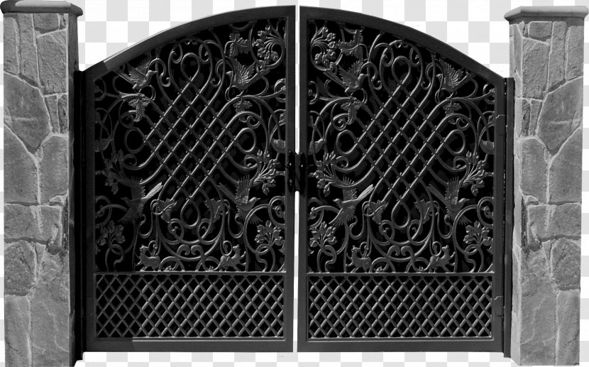 Wicket Gate Door Clip Art - Monochrome Transparent PNG