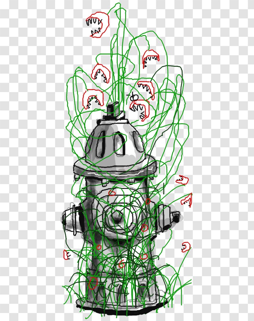 Floral Design Drawing Graphic - Tree - Fire Hydrant Transparent PNG
