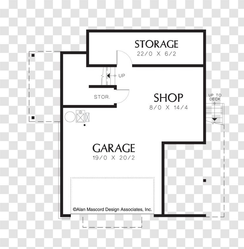 Floor Plan Garage Living Room Dining - Bathroom - Open The Door Outside Bedroom Transparent PNG