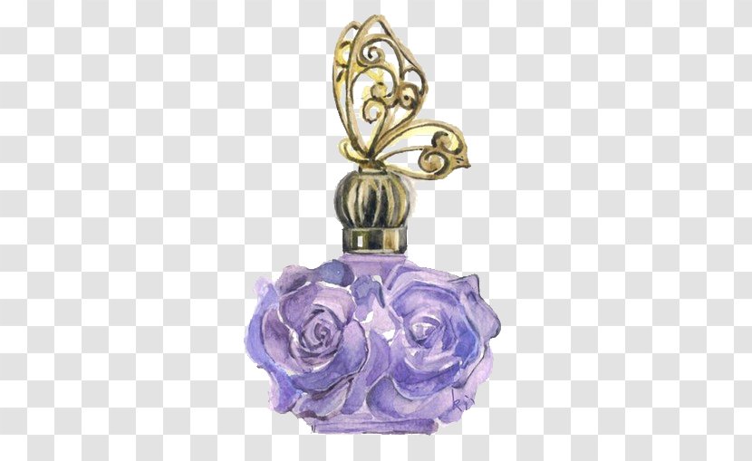 Perfume Purple Illustration - Jewellery - Bottle Transparent PNG