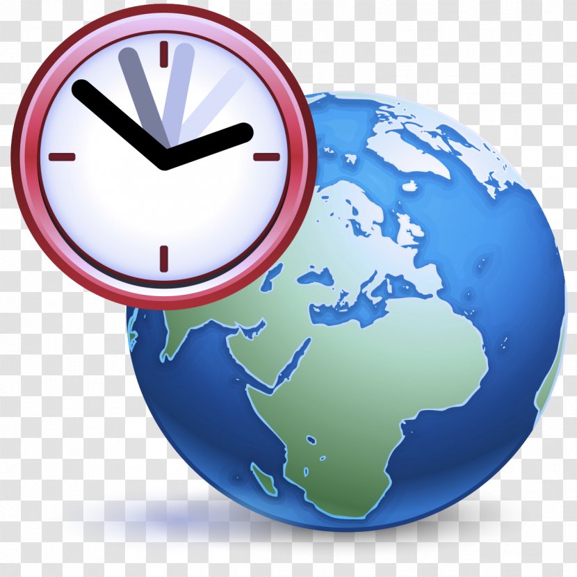 World Clock Earth Globe Interior Design - Electric Blue Transparent PNG