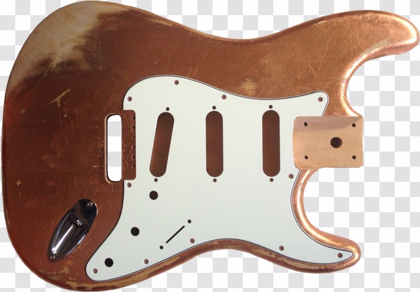 Electric Guitar Fender Stratocaster Musical Instruments Corporation Pickguard - Acousticelectric - Metallic Copper Transparent PNG