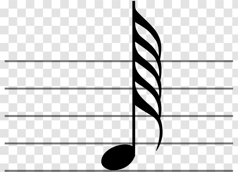 Hundred Twenty-eighth Note Musical Two Fifty-sixth Sixty-fourth Quarter - Silhouette Transparent PNG