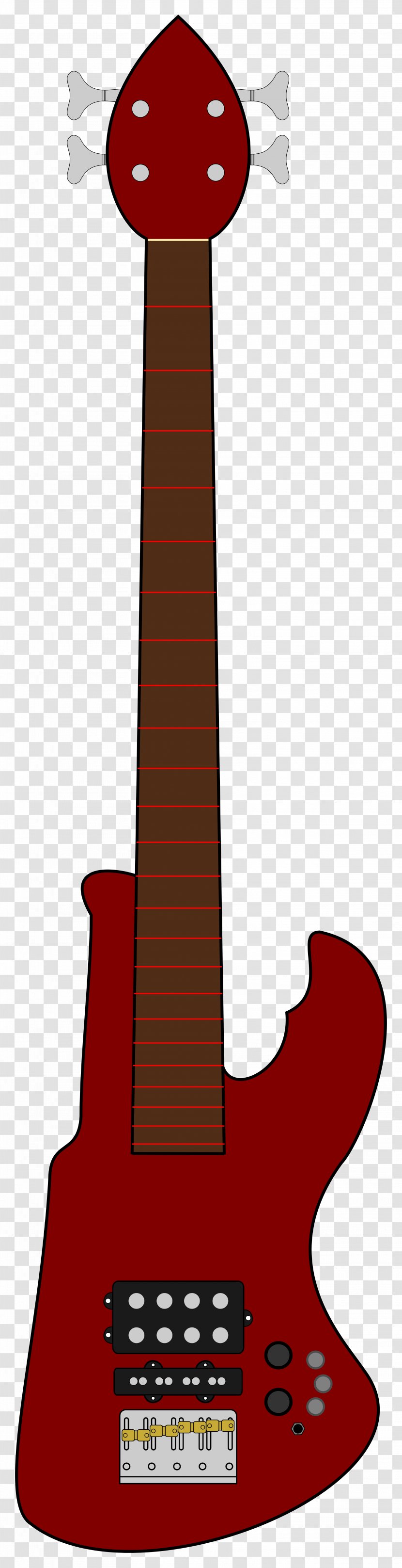 Electric Guitar Clip Art Bass - Musical Instrument Transparent PNG