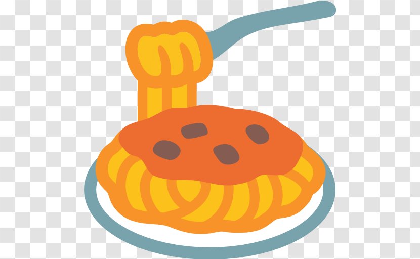 Italian Cuisine Pasta Emoji Spaghetti Food - Noto Fonts - Eat Cake Transparent PNG
