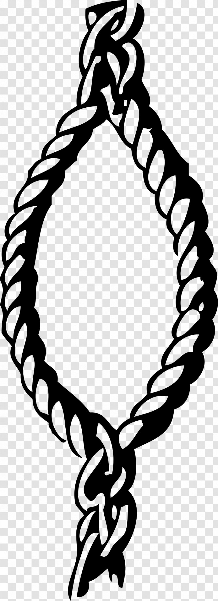 Knot Bowline On A Bight Seizing - Monochrome - Rope Transparent PNG