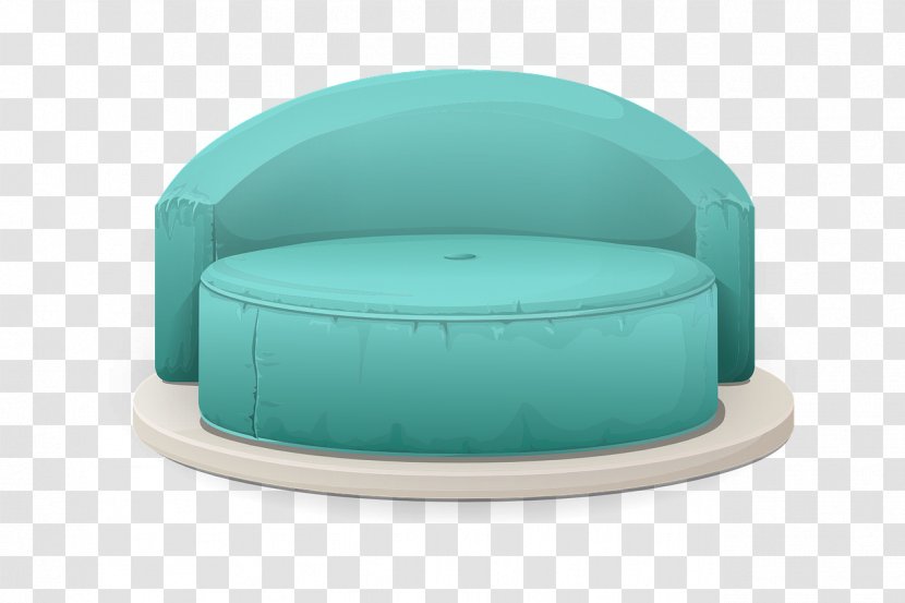 Couch Chair Furniture Seat Blue - Teal Transparent PNG