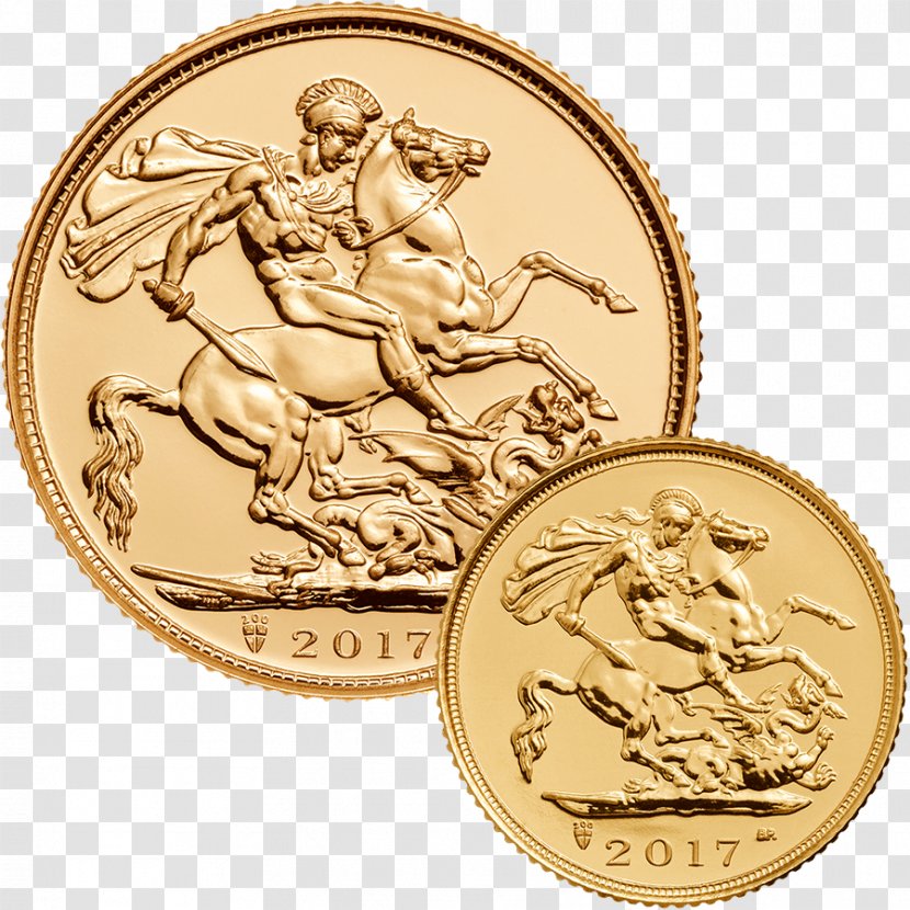 Royal Mint Sovereign Bullion Gold Coin - Metal Transparent PNG