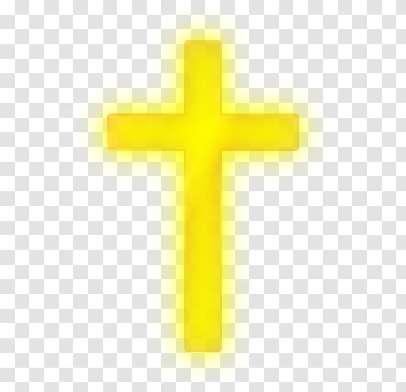 Yellow Religion - Neon Cross Cliparts Transparent PNG