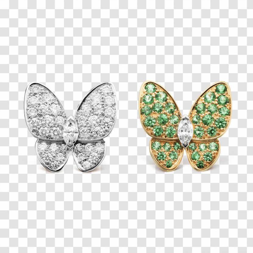 Earring Jewellery Van Cleef & Arpels Gemstone Diamond - Moths And Butterflies - Poetic Charm Transparent PNG