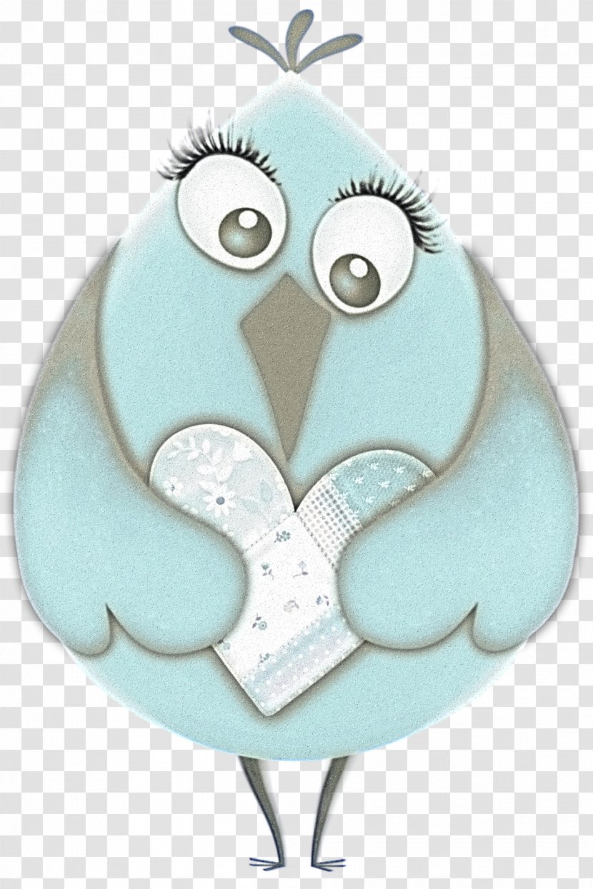 Owl Cartoon Beak Teal - Organism Transparent PNG