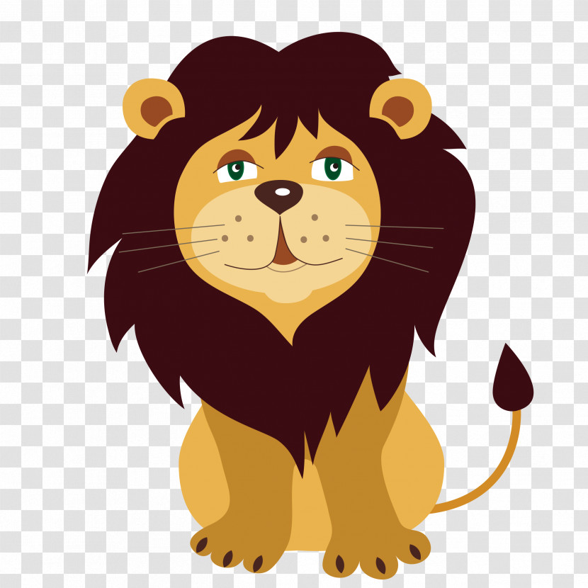 Lion Cartoon Wildlife Animal Figure Transparent PNG