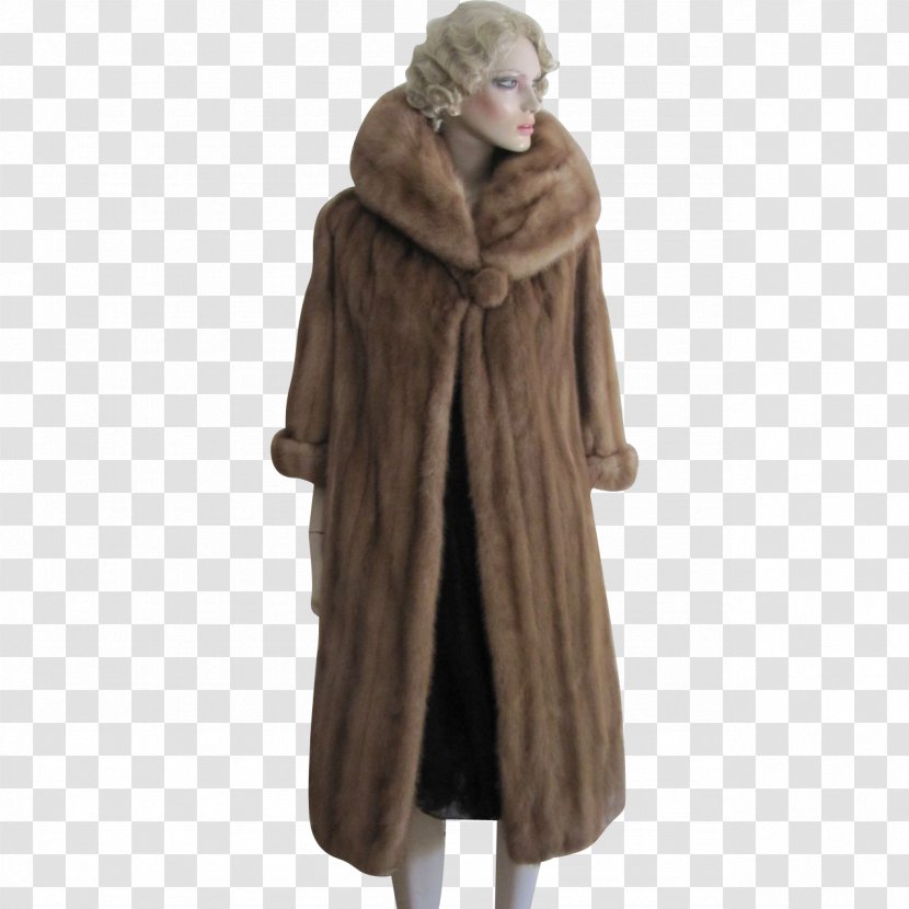 Fur Overcoat - Robe - Mink Transparent PNG