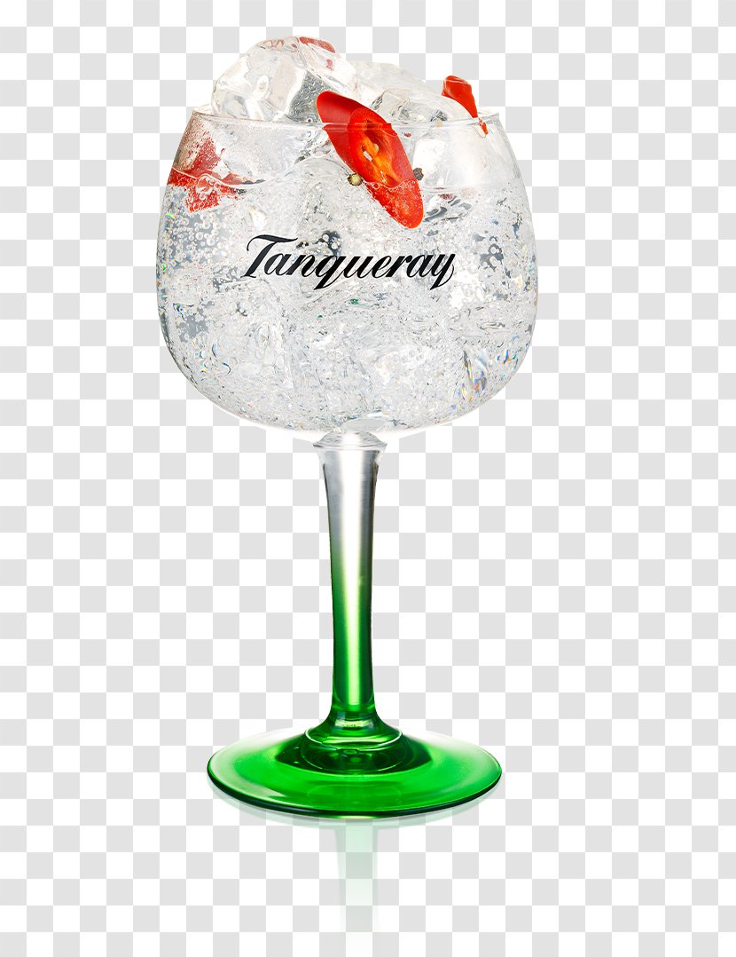 Gin And Tonic Wine Glass Cocktail Garnish Tanqueray Water Transparent PNG