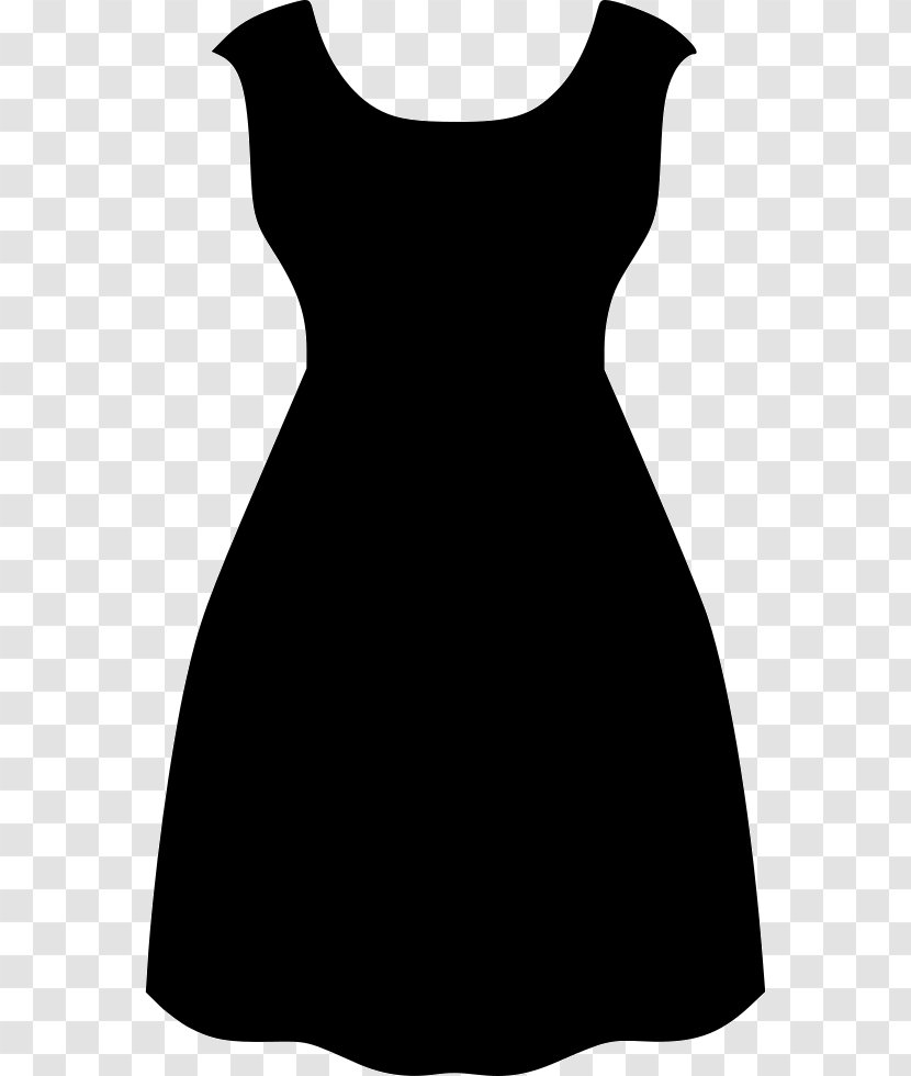 Little Black Dress Sleeve Neck Clip Art - Monochrome Photography Transparent PNG