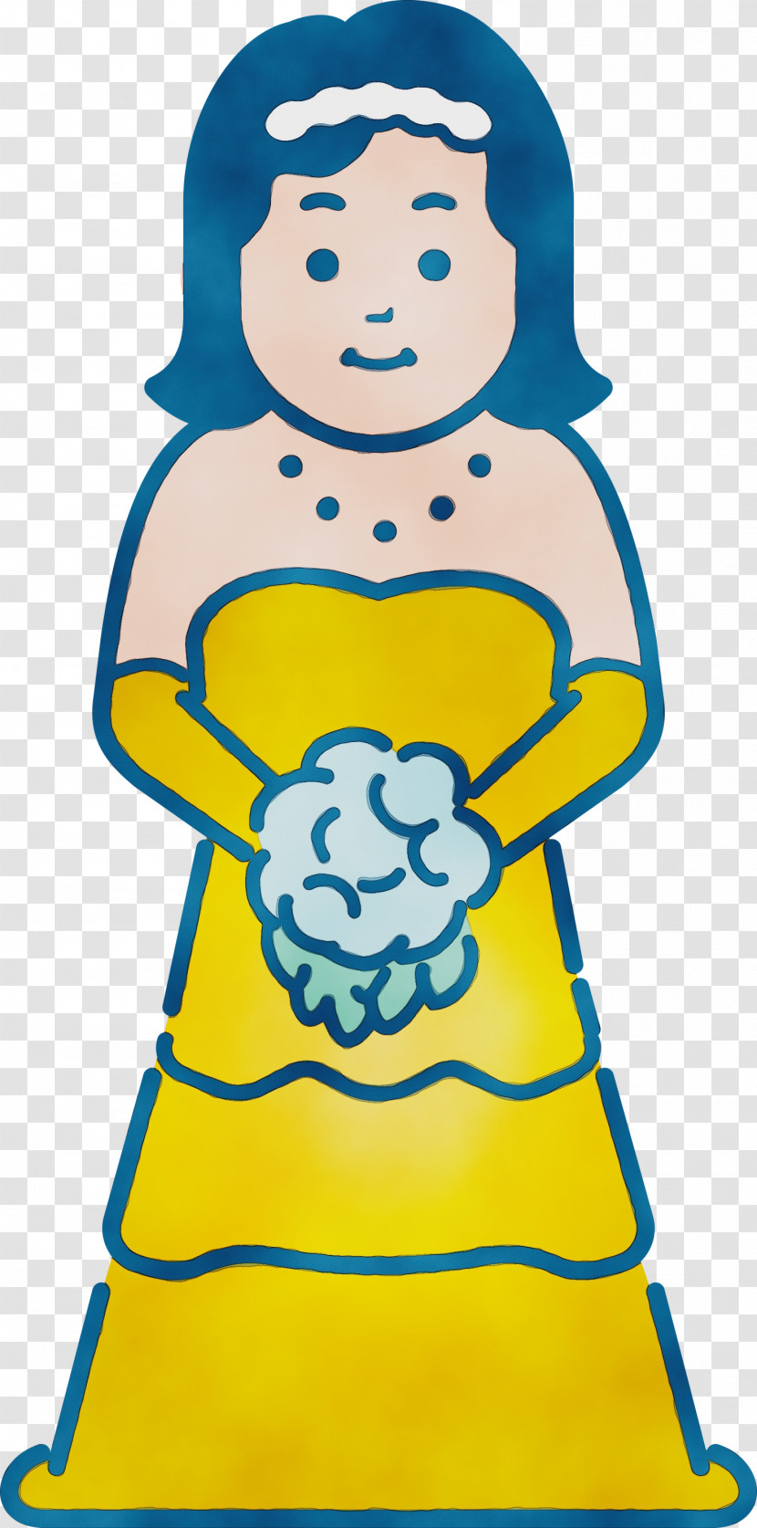 Cartoon Character Electric Blue M Electric Blue / M Yellow Transparent PNG