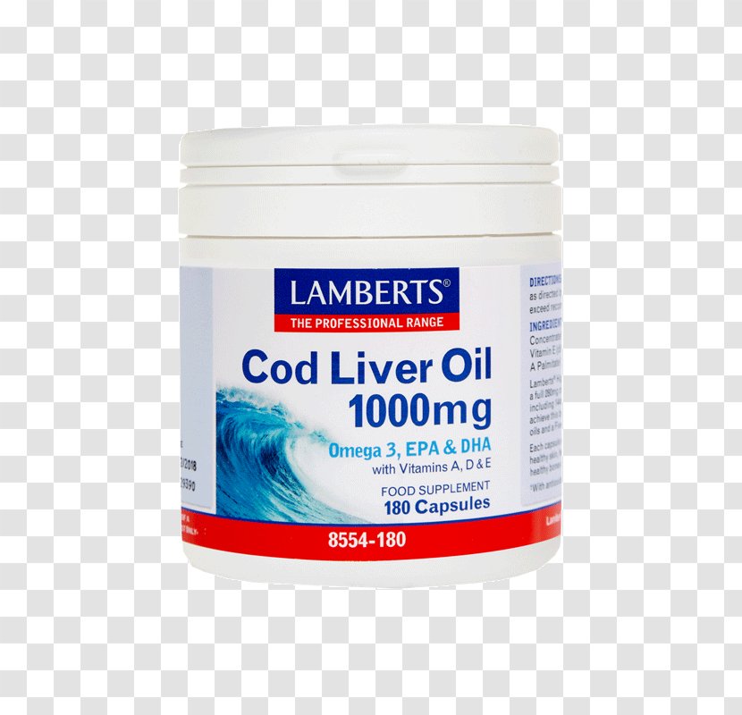 Dietary Supplement Lamberts Cod Liver Oil Mg Acid Gras Omega-3 Capsule Transparent PNG