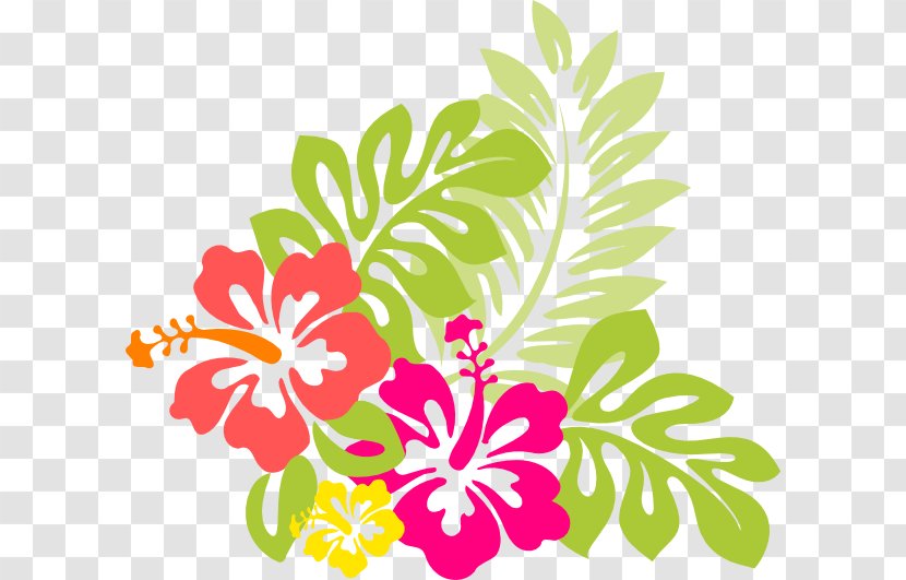 Hawaiian Hibiscus Clip Art - Floristry - Cartoon Cliparts Transparent PNG