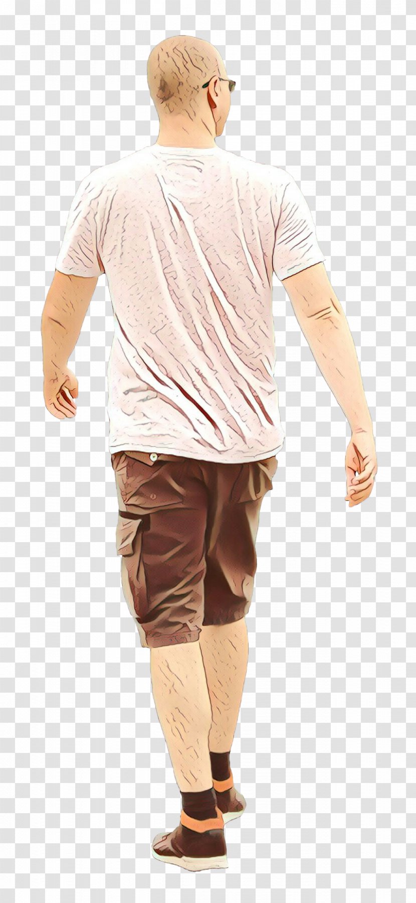 Clothing Standing Shoulder Sleeve T-shirt - Neck Leg Transparent PNG
