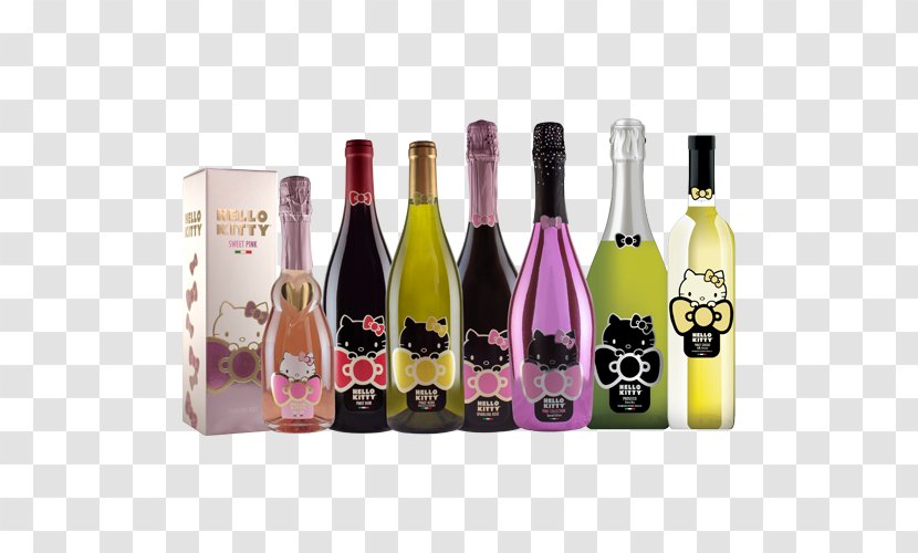 Champagne Hello Kitty Sparkling Wine Sauvignon Blanc - Merlot Transparent PNG