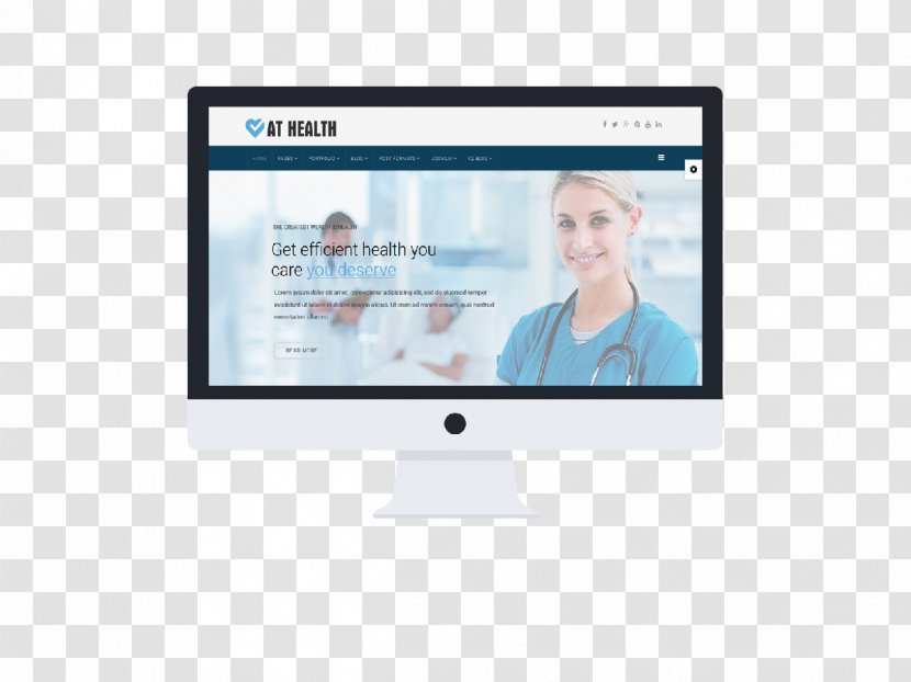 Responsive Web Design Medicine Hospital Template Clinic - Screen - Heathcare Transparent PNG