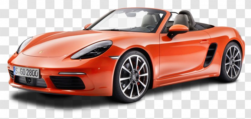 Porsche Boxster/Cayman Car 718 Boxster Cayman - Brand - S Orange Transparent PNG