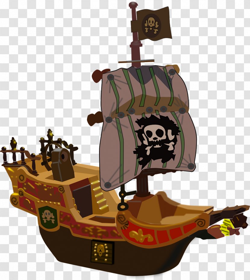 Piracy Clip Art - Pirate Ship Transparent PNG