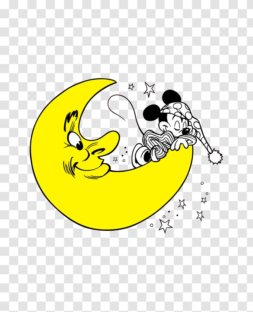 Mickey Mouse Minnie Moon Clip Art - Food - Yellow Transparent PNG