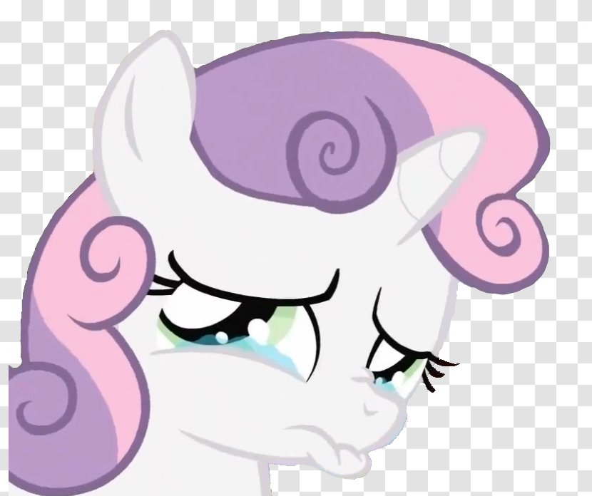 Pony Sweetie Belle Crying Fluttershy Eye - Silhouette - Sad React Transparent PNG