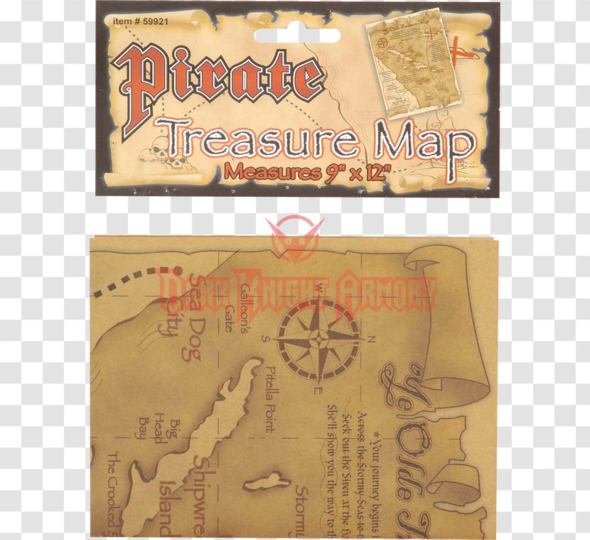 Treasure Map Piracy Buried - Cloth Napkins Transparent PNG