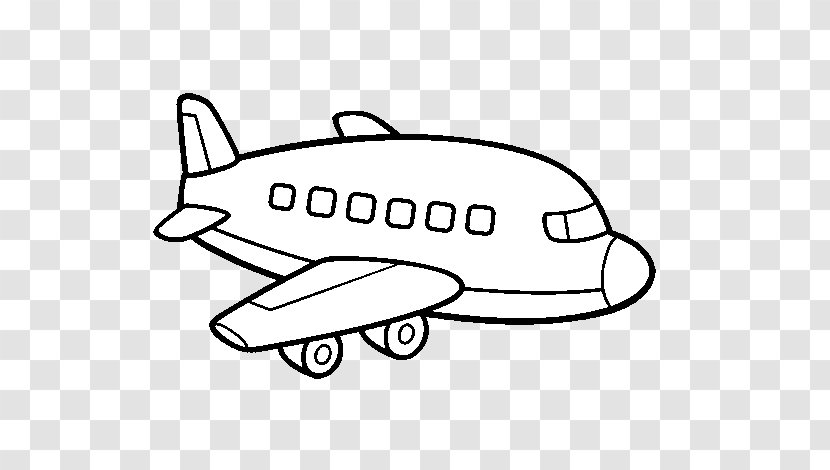 Airplane Drawing Coloring Book Helicopter Airliner - Aeroplane Transparent PNG