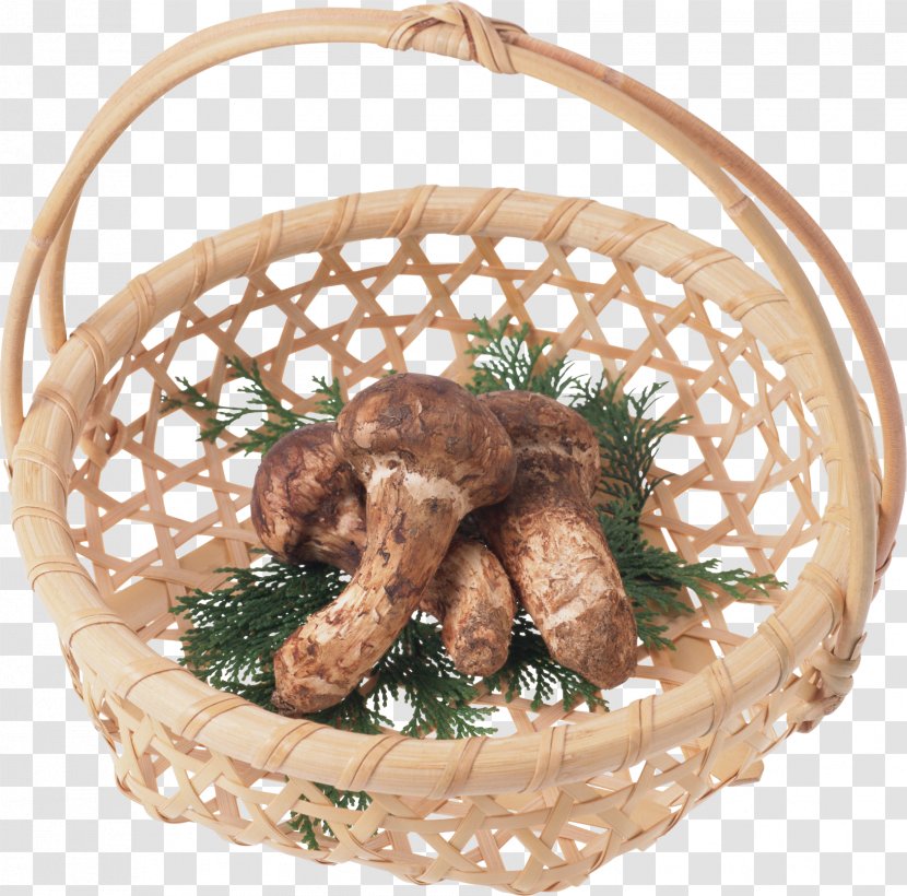 Mushroom Basket Matsutake Vegetable - Fungus Transparent PNG