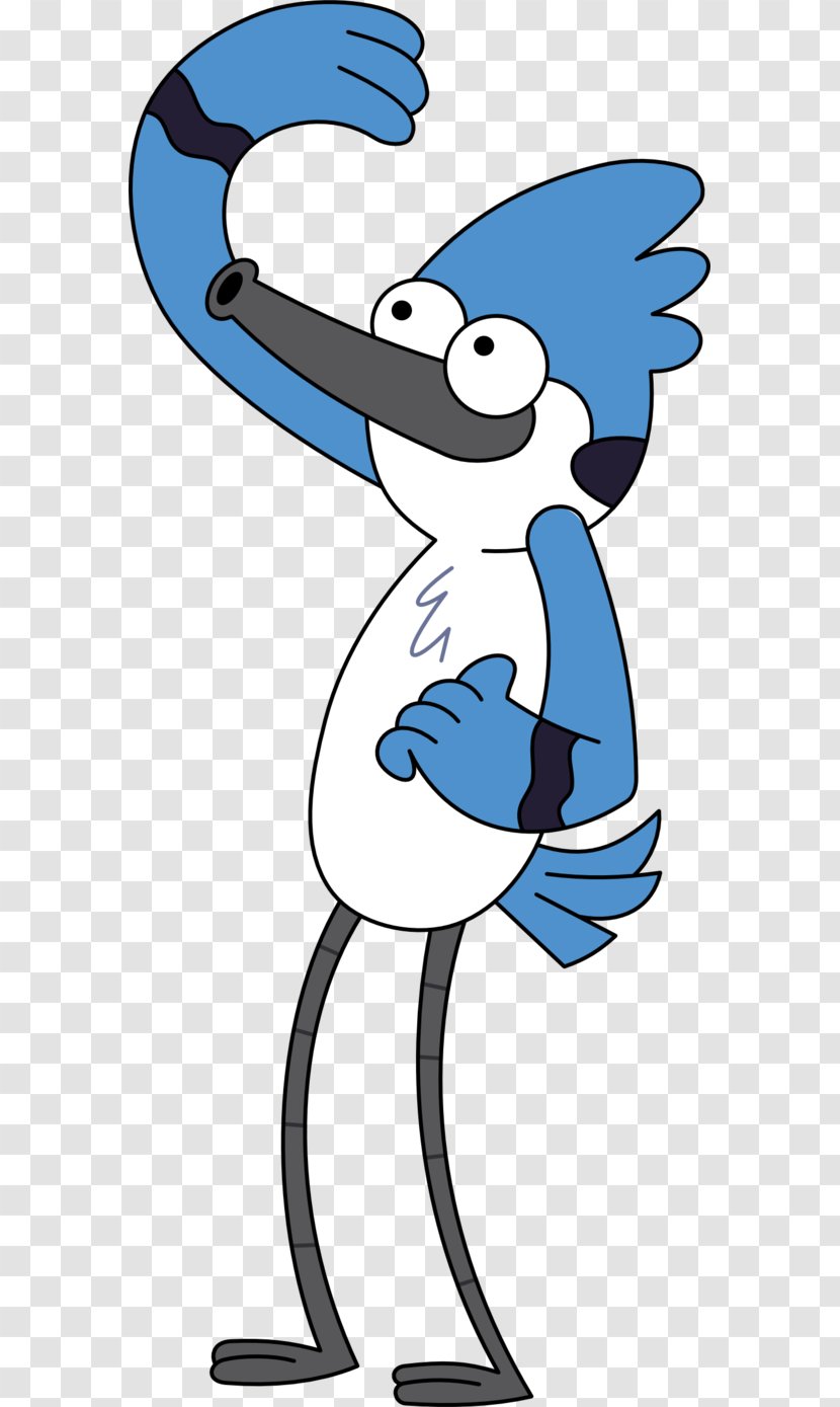 Mordecai Rigby Cartoon Network Character - Vertebrate - Artwork Transparent PNG