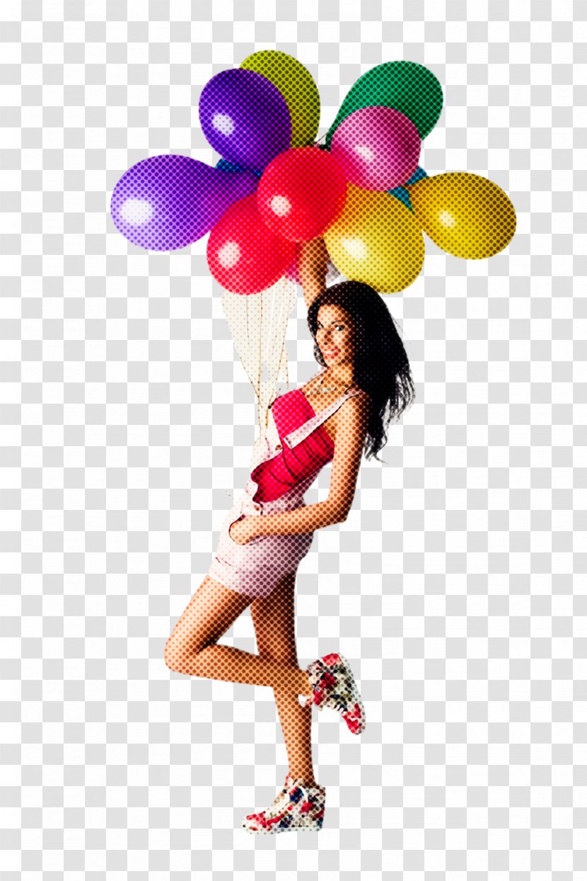 Balloon Party Supply Pink Fun Happy - Magenta Smile Transparent PNG